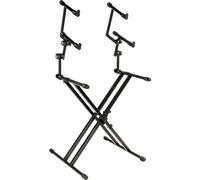 Quik Lok QL/623 Double Braced Triple Tier Keyboard Stand - Black