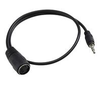 QUIK LOK - SX/164 TRS-MIDI 0.20 "Type B Adapter Cable Mini Jack TRS 3.5 to MIDI DIN 5 Pin Female, Length 20 cm, Black