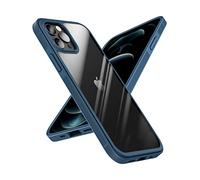 Quikbee Designed for iPhone 13 Case, Non-Slip Crystal Clear, Non-Yellowing Military Grade Drop Protection, Slim Thin Transparent Case for iPhone 13 6.1 Inch (Blue)