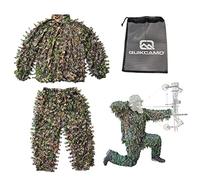 QuikCamo Mossy Oak 3D Leafy Camo Ghillie Suit, Lightweight Breathable Mesh for Hunting Men