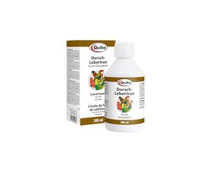 Quiko Cod Liver Oil 200ml - with essential fatty acids (omega-3) - high concentration of natural vitamins A and D3 - Supplementary Feed for all Pet Birds, Racing Pigeons and Chickens