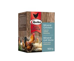 Quiko Hobby Farming Mineral Grit Stone 900g - Pecking stone for chickens, quails & poultry - With valuable trace elements - Promotes pecking behaviour - Provides varied activity