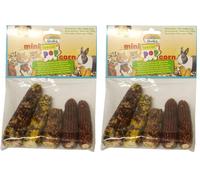 Quiko Mini Pop Corn Special 170g for rodents - natural corn cobs with valuable nutrients (Pack of 2)