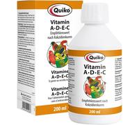 Quiko Vitamin A-D-E-C -200 ml For vitamin supply for pet birds, racing pigeons