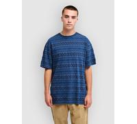 Quiksilver Birdwood Jacquard Short Sleeve T-shirt Blue M Men