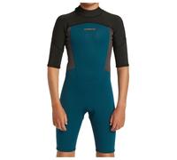 Quiksilver - Boy's 2/2 Prologue S/S SP Back Zip - Wet suit size 12, blue