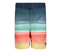 Quiksilver Boys' Boardshorts with UPF 50+ Sun Protection, Quick Dry Swim Shorts, Navy Stripe, 10