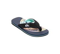 Quiksilver Boys Flip Flops Black Green Blue Toe Post Sandals UK 12 13 1 2 3 4 5