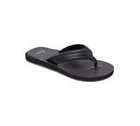 Men's Quiksilver Mens Carver Faux Leather Flip Flops - Black - Size: 13