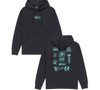 Quiksilver - Cotton and recycled material Hoodatshirt - Salt Water Graphic Hoodie Black for Men in Recycled Polyester - Size M Black M
