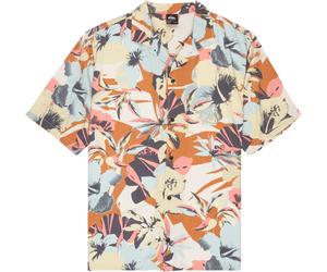 Quiksilver - Ecovero Viscose Shirt - Safe Paradise SS Shirt Garden Glade Interfact Floral for Men - Size L - Orange Orange L