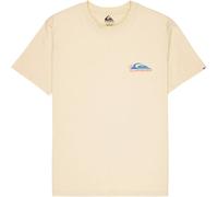 Quiksilver EV Barrel Paradise Short Sleeve T-Shirt White Cream Green Blue - S