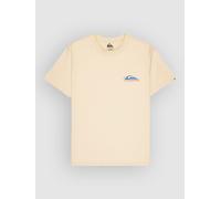 Quiksilver EV Barrel Paradise Short Sleeve T-Shirt White Cream Green Blue - M