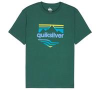 Quiksilver EV Horizon Fade Short Sleeve T-Shirt Green Blue Yellow - XL