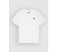 Quiksilver Evo Original Short Sleeve T-Shirt White Red - XS
