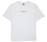 Quiksilver Fractured Wave Short Sleeve T-Shirt White Green Pink - XL