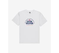 Quiksilver Fundamental Ride Short Sleeve T-Shirt White Blue - XXL