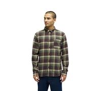 Quiksilver Helmet Motherfly Plaid LS Mens Brown