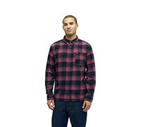 Quiksilver Helmet Motherfly Plaid LS Mens Red