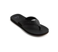 Men's Quiksilver Mens Carver Faux Leather Flip Flops - Black - Size: 12