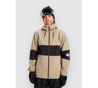 Quiksilver High In The Hood Hooded Jacket Beige Black - XL