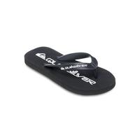Boy's Quiksilver Kids Java Wordmark Flip Flops - Black - Size: 3 uk