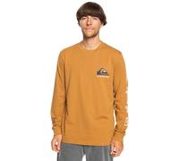 Quiksilver Long Sleeved T-Shirt COMP Logo LS Men Brown L
