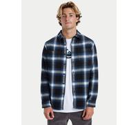 Quiksilver male DNA Pure Cotton Check Flannel Shirt - Black Mix, Cream Mix,Black Mix