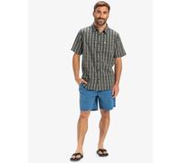 Quiksilver male Pure Cotton Floral Striped Shirt - Black Mix, Beige Mix,Black Mix