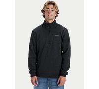 Quiksilver male Pure Cotton Half Zip Long Sleeve Sweatshirt - M - Black, Stone,Black