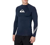 Quiksilver Men's All Time Long Sleeve Rashguard Surf Rash Guard Shirt, Navy Blazer, L UK