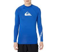 Quiksilver Men's All Time Long Sleeve Rashguard UPF 50 Sun Protection Surf Shirt Rash Guard, Electric Royal, Large