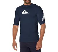 Quiksilver Men's All Time T-Shirt de Surf À Manches Courtes Rashguard Rash Guard, Bright Navy Blue, M