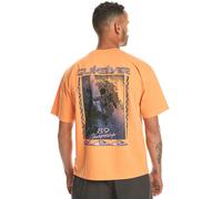 Quiksilver Mens Back Splash Short Sleeve Crew Neck T-Shirt - Tangerine - M