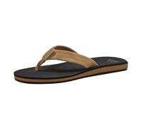 Quiksilver Men's Carver Suede 3 Point Flip Flop Athletic Sandal, Brown/Black/Brown, 8 UK