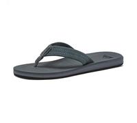 Quiksilver Men's Carver Suede 3 Point Flip Flop Athletic Sandal, Grey/Grey/Black, 8 UK