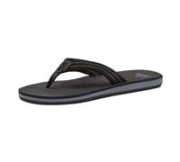 Quiksilver Men's Carver Suede Flip Flops, Multicolor Solid Black, 7 UK