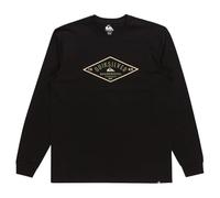 Quiksilver Men's Diamond Logo Long Sleeve T Shirt Top Black