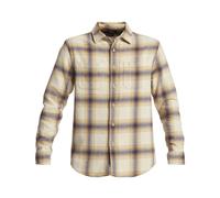Quiksilver Mens DNA Flannel Shirt Long Sleeve Button Up - Fog DNA Flannel - L