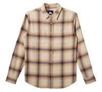 Quiksilver Mens DNA Flannel Shirt Long Sleeve Button Up - Fog DNA Flannel - M