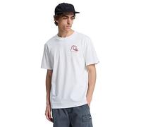 Quiksilver Evo Original Short Sleeve T-Shirt White Red - XL