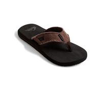 QUIKSILVER MENS FLIP FLOPS.MONKEY ABYSS BROWN COTTON CANVAS THONGS SANDAL W25