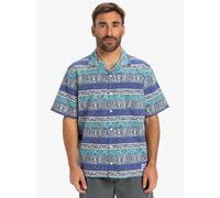 QUIKSILVER - Mens Global Heat Short Sleeve Shirt - Aqua Sky - Casual S/S Shirt