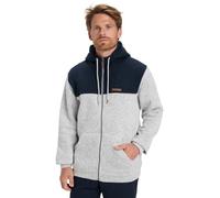 Quiksilver Fleece sweater KELLER BLOCK ZIP Men's Grey XXL