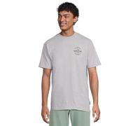 Quiksilver Men's Locked Up Short Sleeve Screen Tee, Athletic Gray, Medium