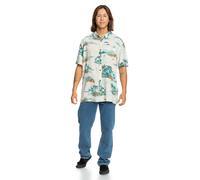 Quiksilver Mens Longmanhil Casual Hawaiian Print Button-Down Short Sleeve Shirt