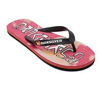 Quiksilver Men's Molokai Acid Drop Sandal, Black/Orange/Orange, 10 UK
