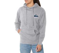 Quiksilver Men's Mw Logo Hoody Hooded Fleece Sweatshirt Pullover Sweater, Athletic Heather Back Print, 3XL