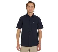 Quiksilver Men's Premium Cotton Short Sleeve Button Down Seersucker Shirt, Eclipse, XL