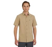 Quiksilver Men's Premium Cotton Short Sleeve Button Down Seersucker Shirt, Vinatge Khaki, XL